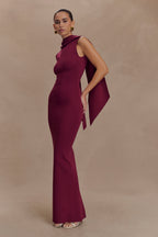 Darby Knit Scarf Maxi Dress in Merlot – Chic&Drifts