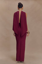 Darby Knit Scarf Maxi Dress in Merlot – Chic&Drifts