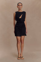 Oria Chiffon Mini Dress in Black – Chic&Drifts