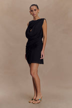 Oria Chiffon Mini Dress in Black – Chic&Drifts
