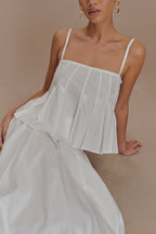 Mae Cotton Top in White – Chic&Drifts