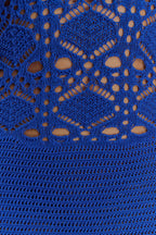 Everette Crochet Knit Mini Dress in Cobalt – Chic&Drifts