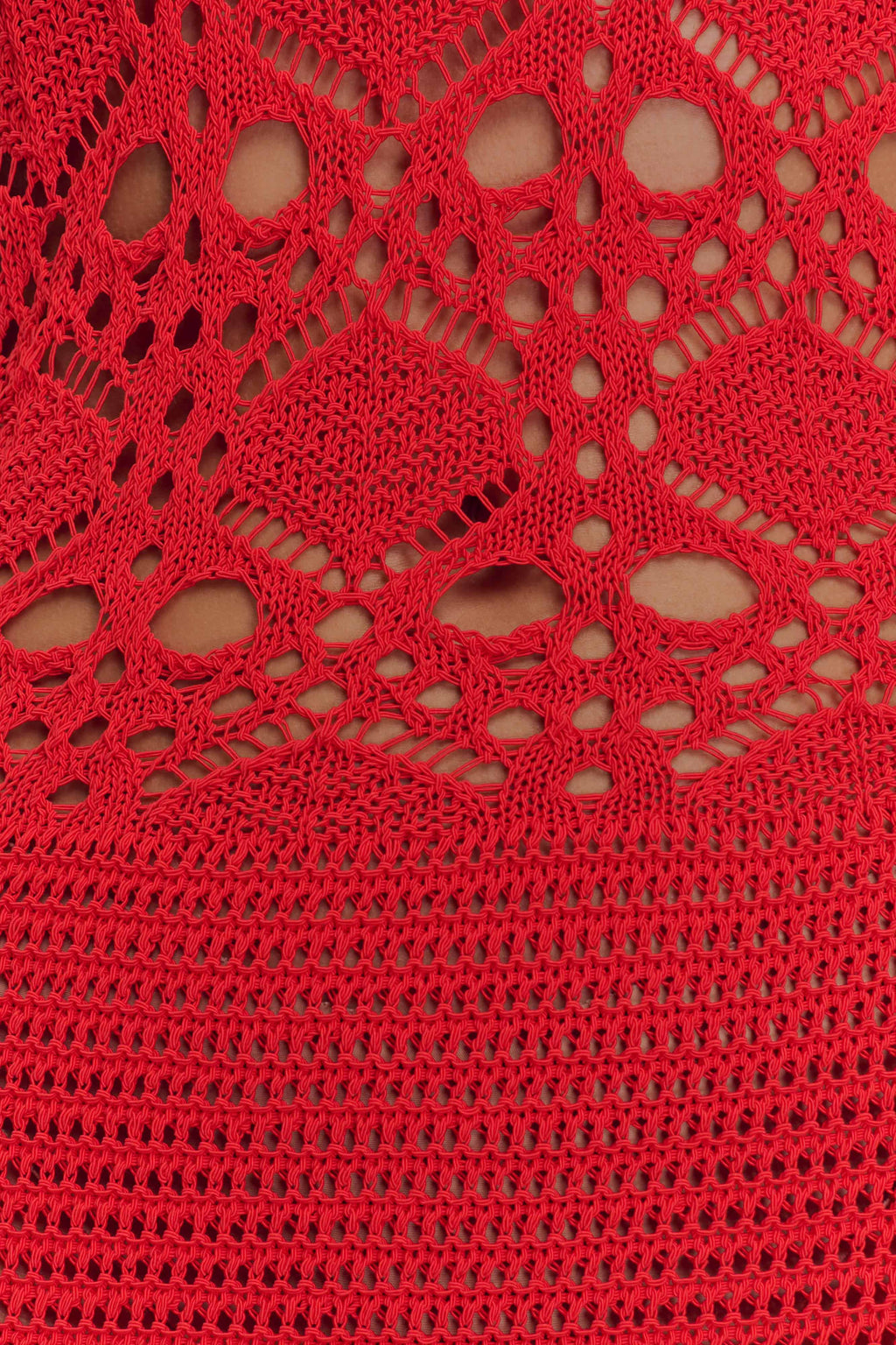 Solstice Off Shoulder Crochet Knit Maxi Dress in Blood Orange – Chic&Drifts