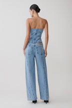 Roy Mid Rise Wide Leg Jeans in Classic Blue – Chic&Drifts