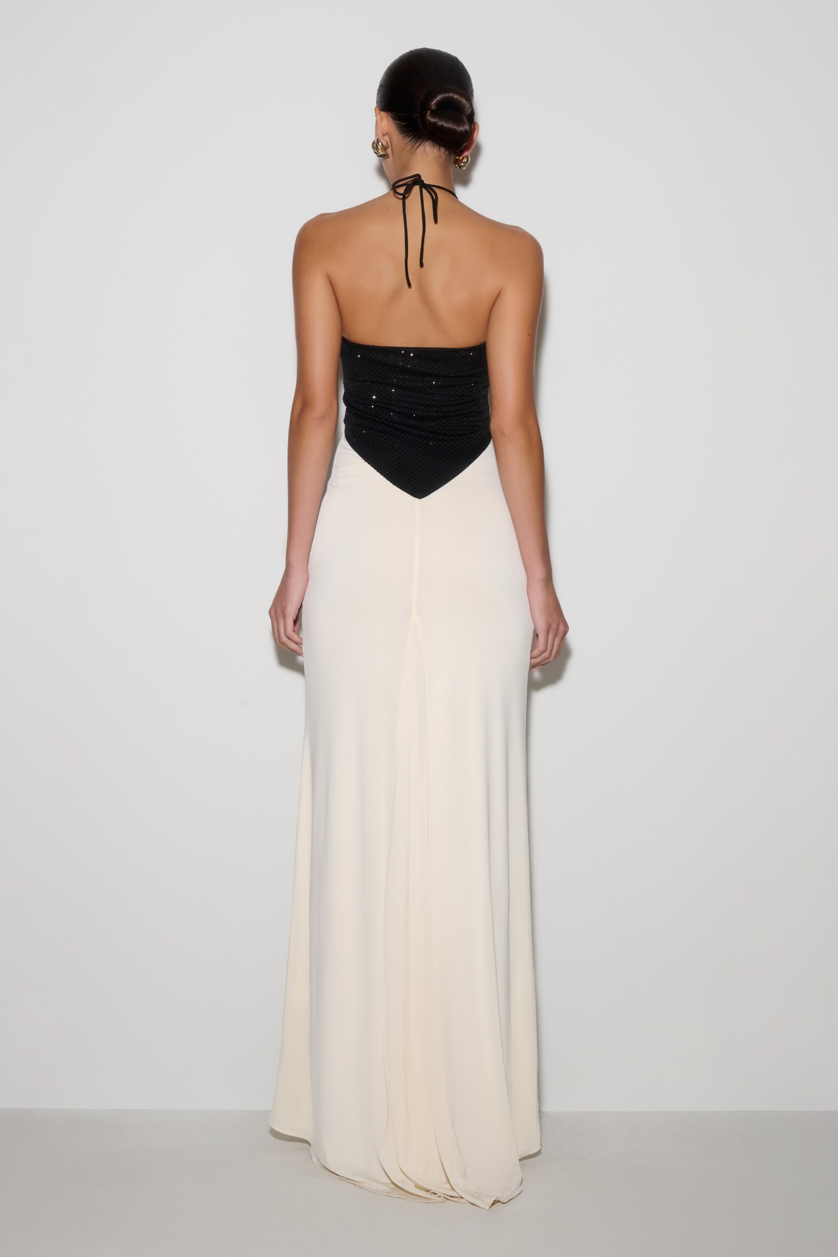 Hien Sequin Halter Maxi Dress