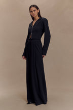 Aspen Gathered Wide Leg Jogger in Black – Chic&Drifts