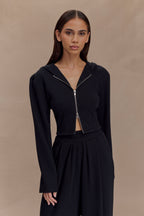 Quinn Zip Up Hoodie in Black – Chic&Drifts