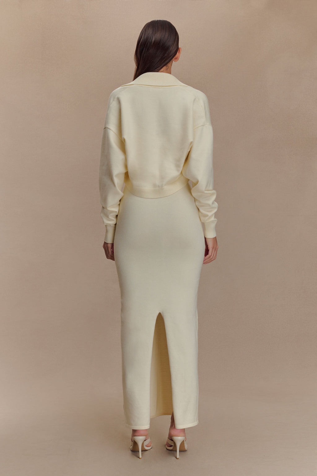 Kingston Knit Maxi Dress in Ivory – Chic&Drifts