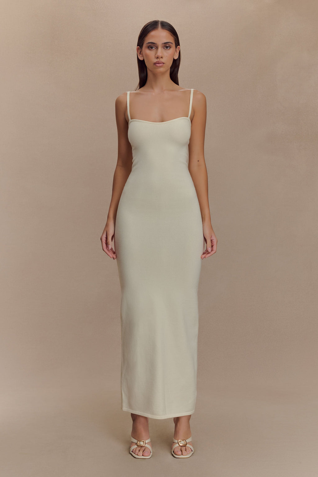 Kingston Knit Maxi Dress in Ivory – Chic&Drifts