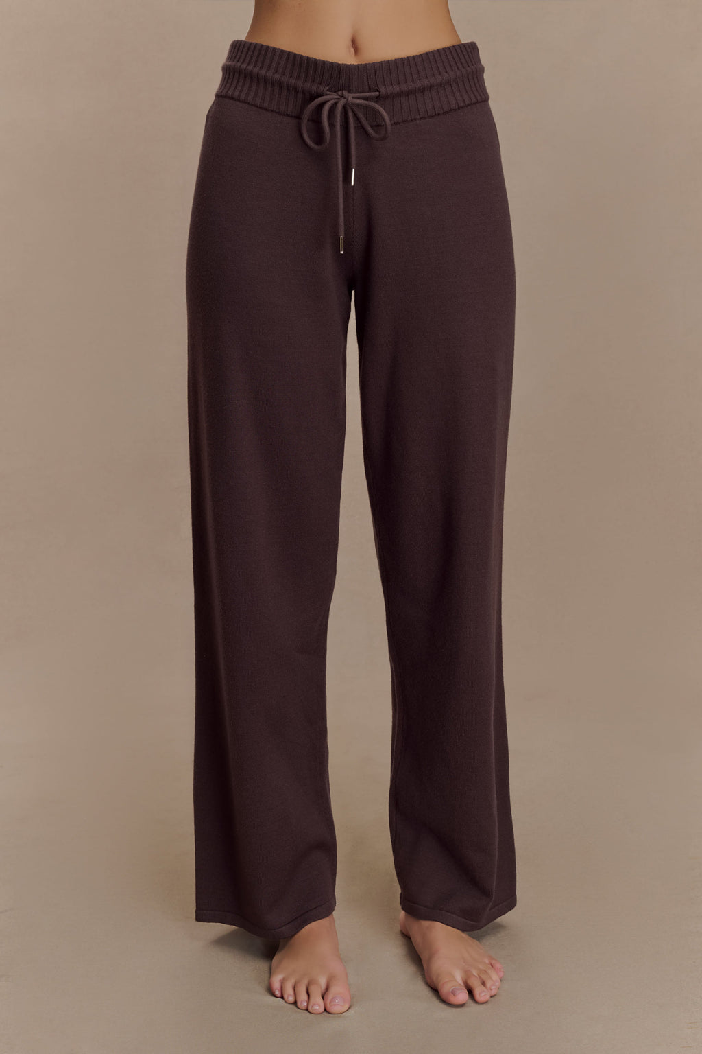 Natalya Knit Wide Leg Pants in Dark Chocolate – Chic&Drifts