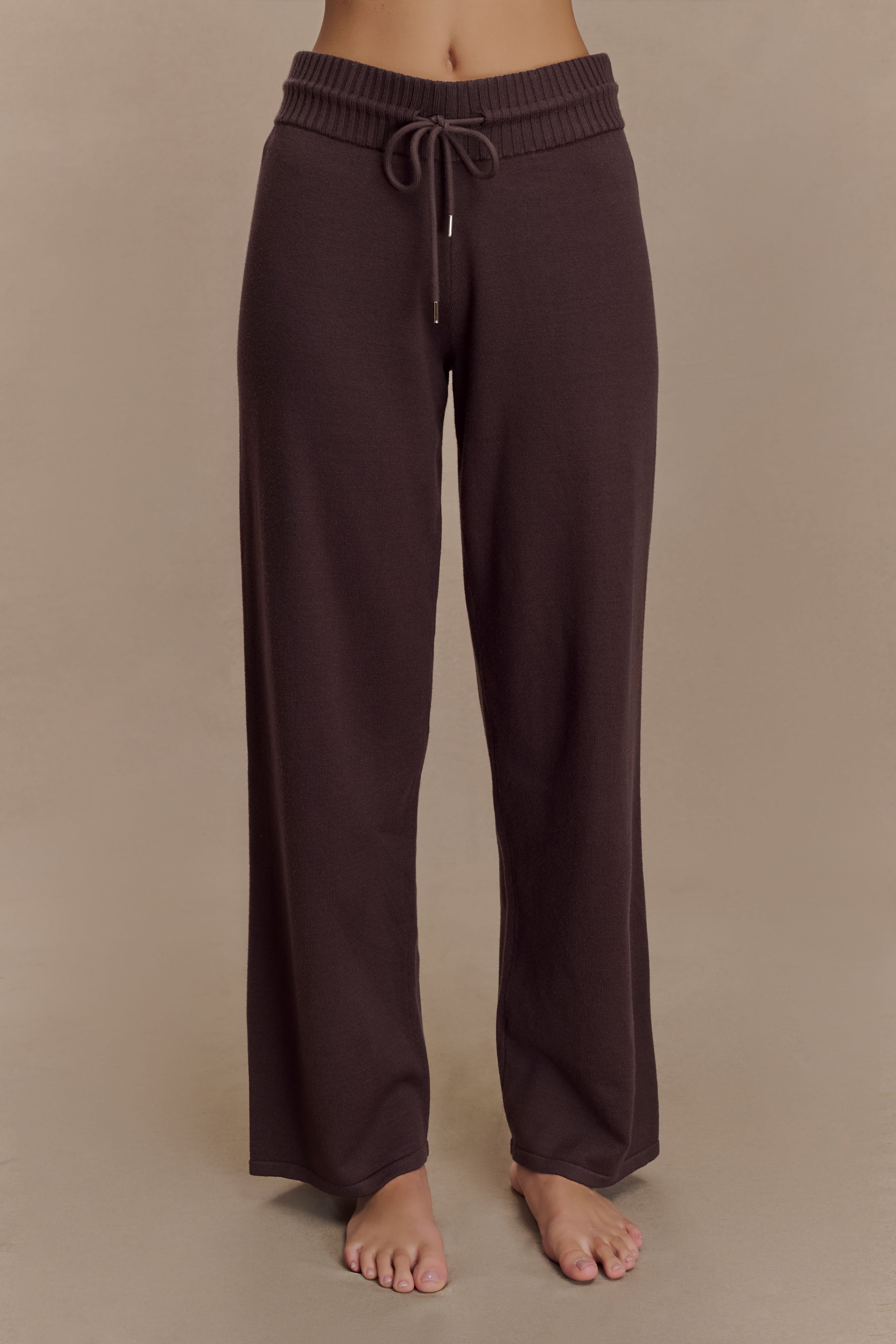 Natalya Knit Wide Leg Pants in Dark Chocolate – Chic&Drifts