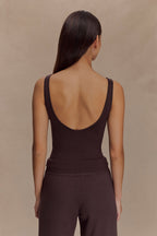 Natalya Ribbed Knit Cami Top in Dark Chocolate – Chic&Drifts