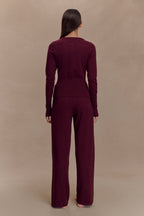 Reese Fitted Knit Cardigan in Merlot – Chic&Drifts