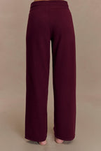 Natalya Knit Wide Leg Pants in Merlot – Chic&Drifts