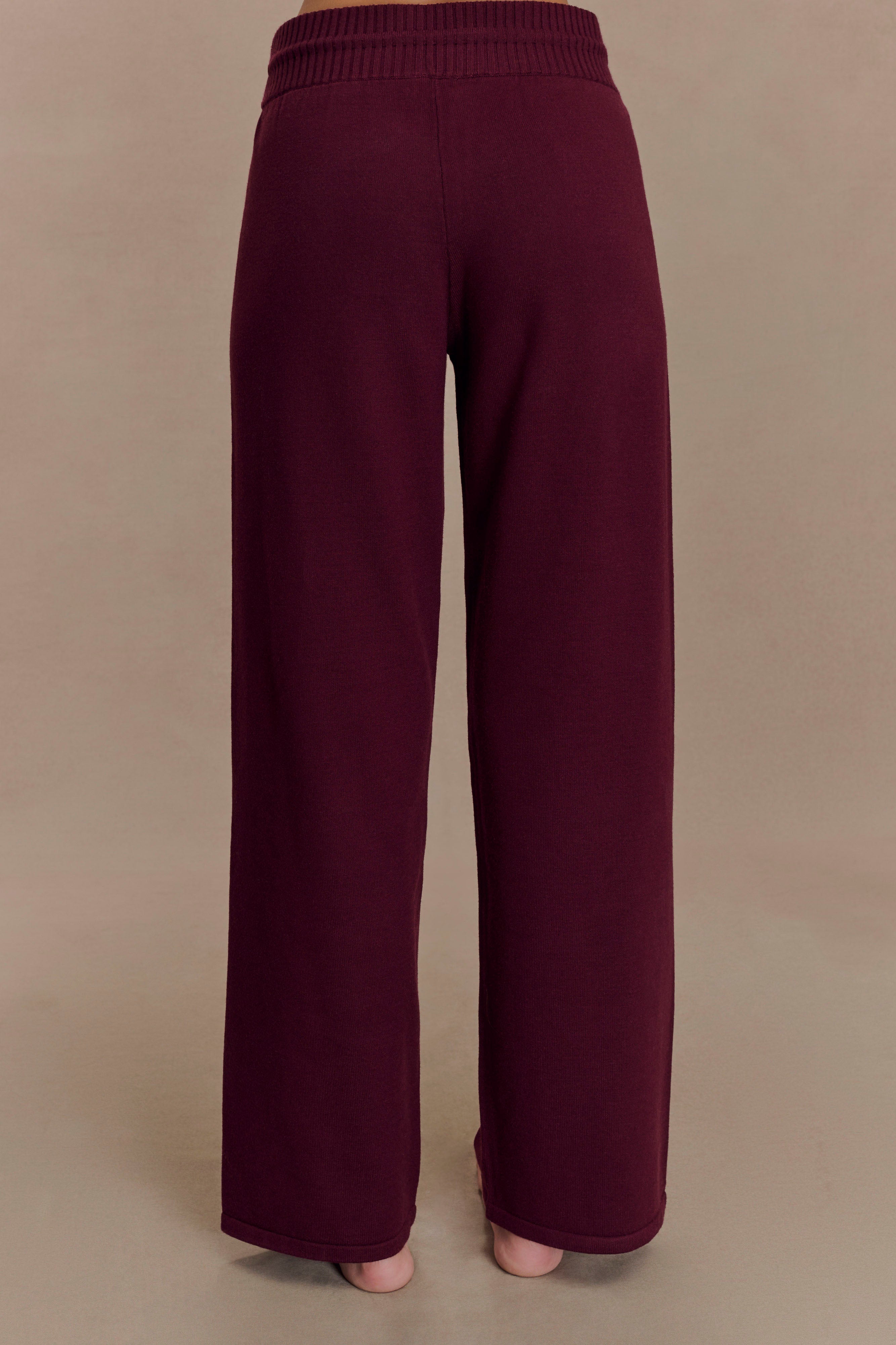 Natalya Knit Wide Leg Pants in Merlot – Chic&Drifts