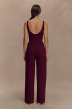 Natalya Knit Wide Leg Pants in Merlot – Chic&Drifts