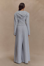 Aspen Gathered Wide Leg Jogger in Light Grey Marle – Chic&Drifts