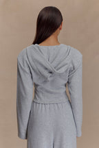 Quinn Zip Up Hoodie in Light Grey Marle – Chic&Drifts