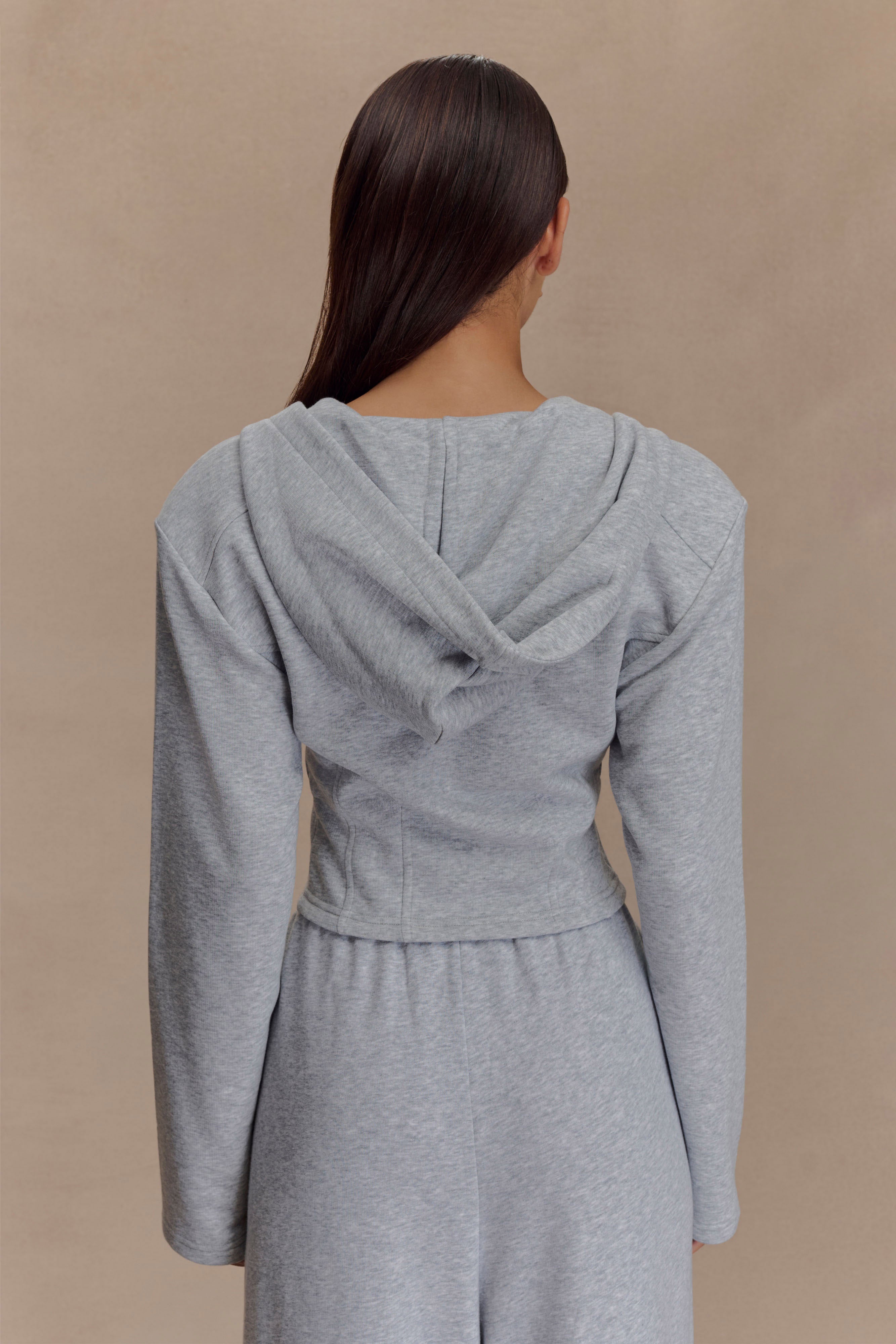 Quinn Zip Up Hoodie in Light Grey Marle – Chic&Drifts