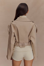 Frank Cropped Collared Jacket in Camel – Chic&Drifts