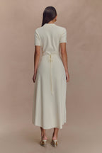 Pearson Short Sleeve Knit Midi Dress in Ivory – Chic&Drifts