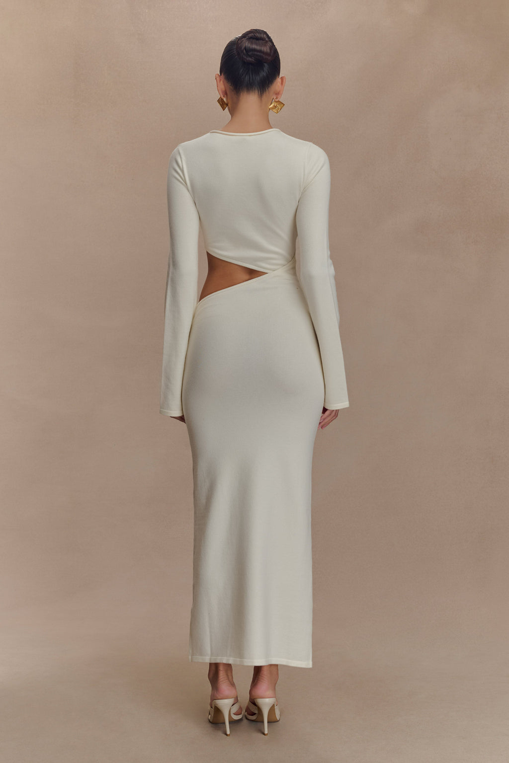 Azariah Long Sleeve Knit Midi Dress in Ivory – Chic&Drifts