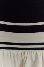 Ellison Contrast Knit Mini Dress in Black/White – Chic&Drifts