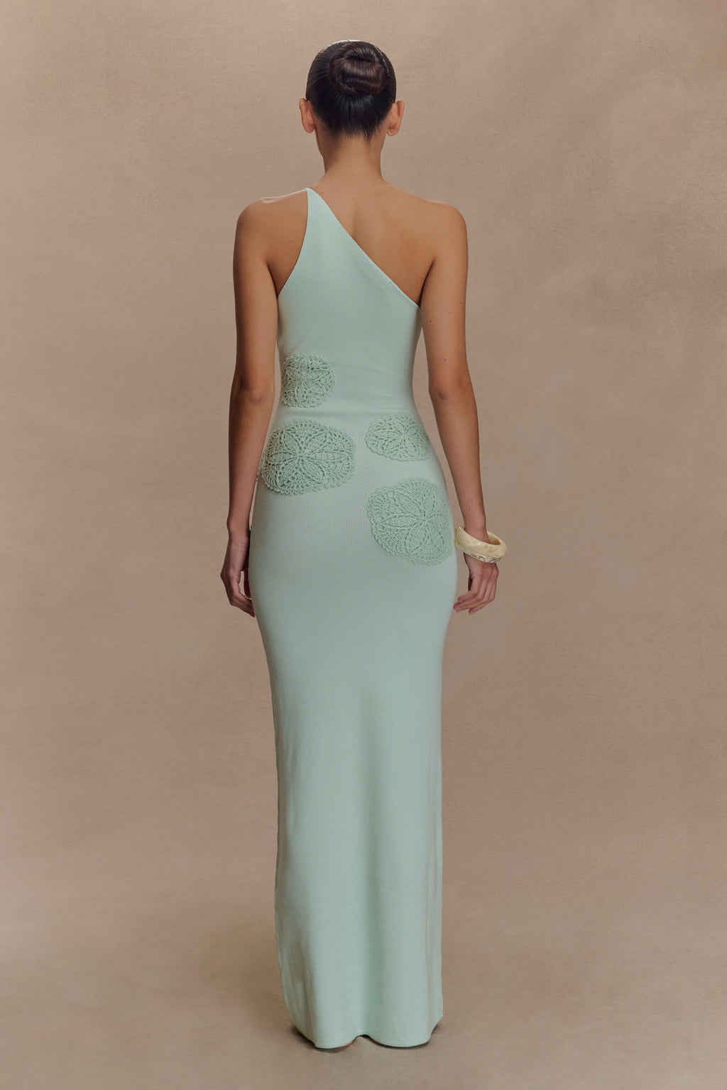 Teneika Crochet Knit Maxi Dress in Light Aqua – Chic&Drifts
