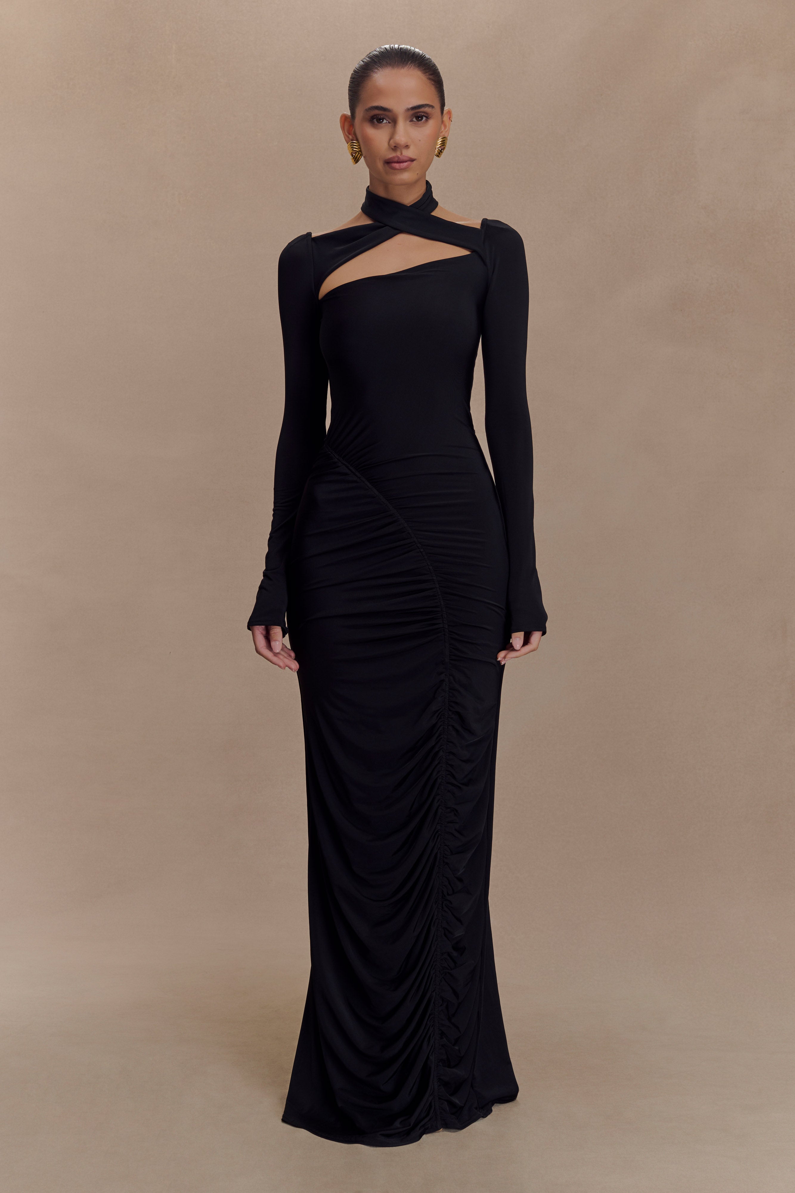 Lyndon Long Sleeve Slinky Maxi Dress