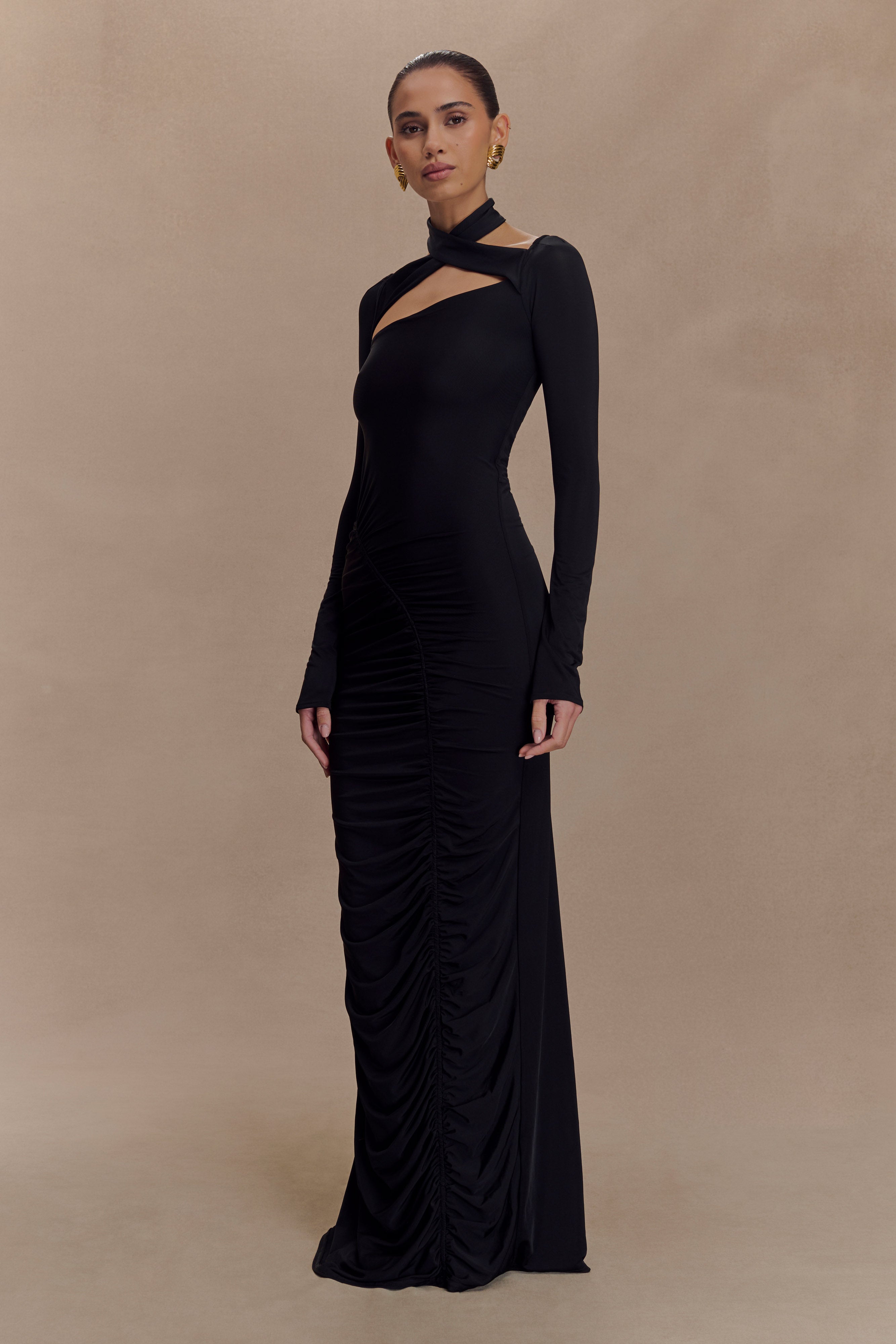 Lyndon Long Sleeve Slinky Maxi Dress
