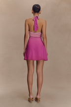 Malakhai Chiffon Halter Mini Dress in Ombre Pink – Chic&Drifts