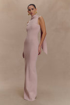Darby Knit Scarf Maxi Dress in Pale Pink – Chic&Drifts