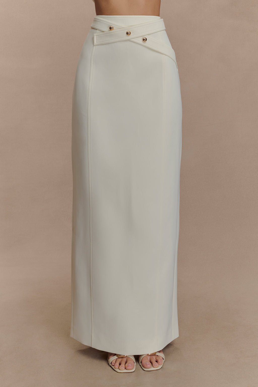 Angelie Suiting Maxi Skirt in Ivory – Chic&Drifts
