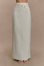 Angelie Suiting Maxi Skirt in Ivory – Chic&Drifts