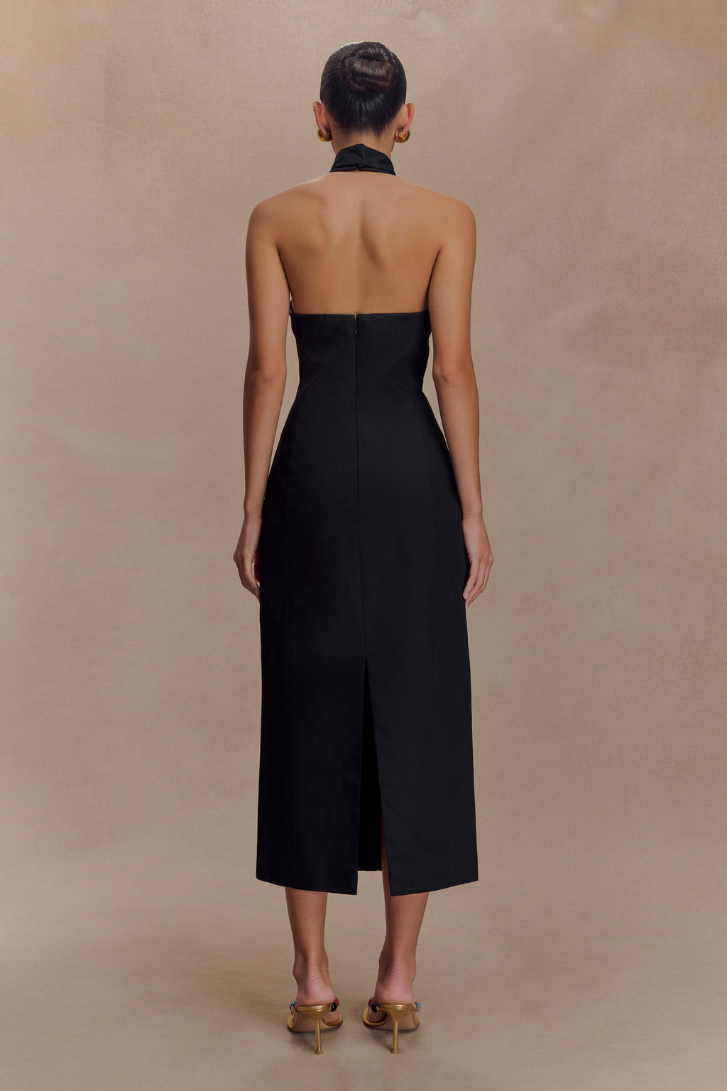 Simona Halter Neck Midi Dress