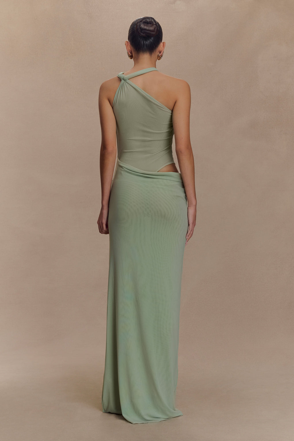 Edwina Knotted Mesh Maxi Dress
