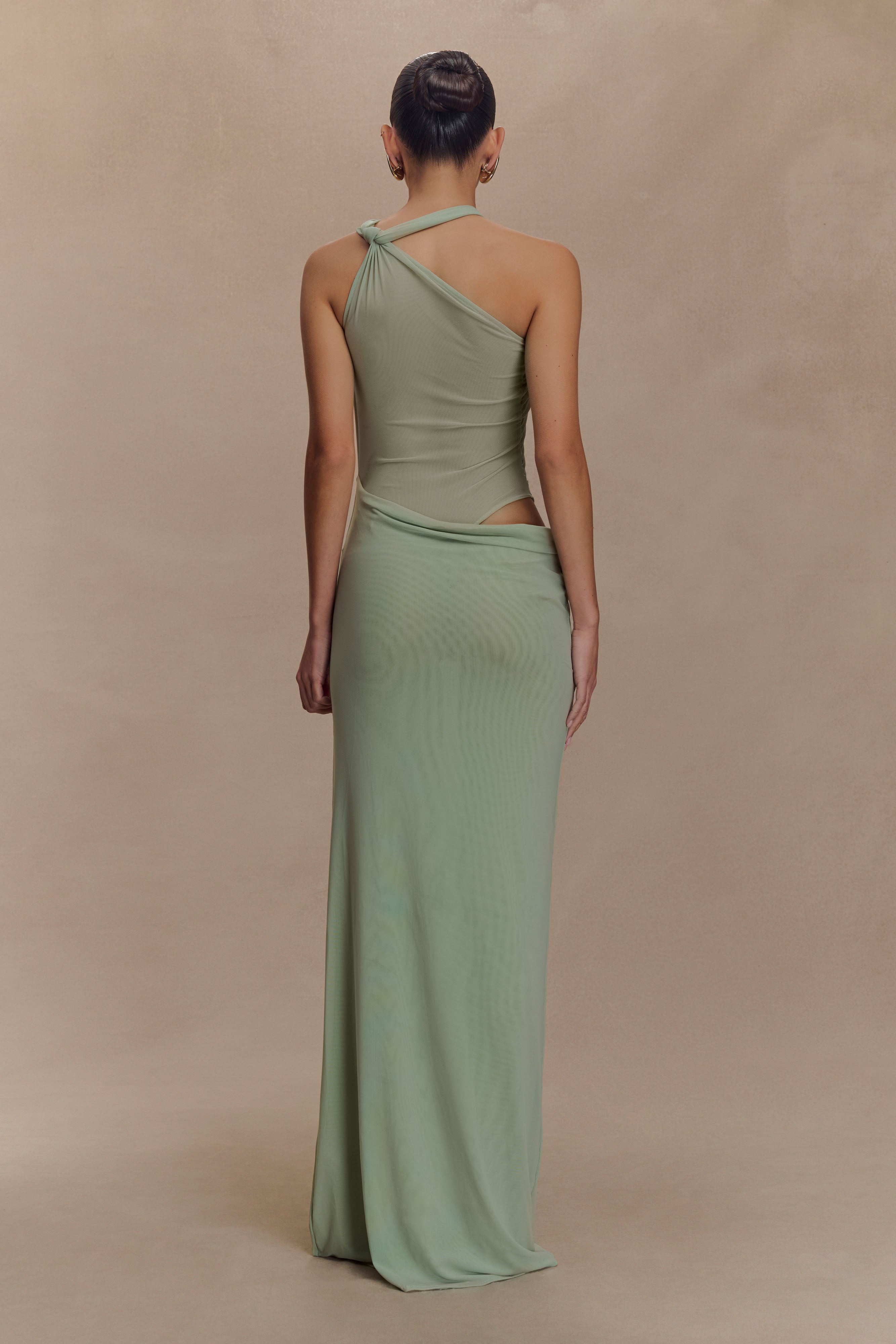 Edwina Knotted Mesh Maxi Dress