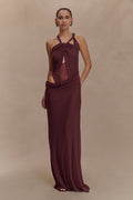 Edwina Knotted Mesh Maxi Dress