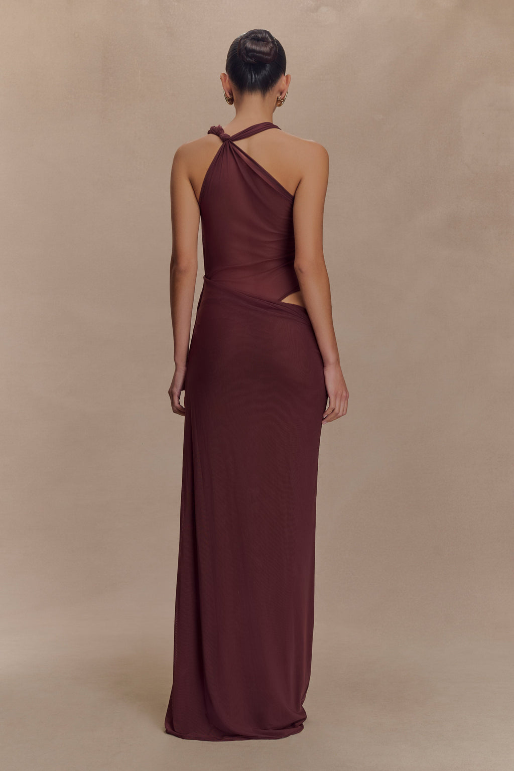 Edwina Knotted Mesh Maxi Dress