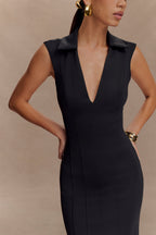 Keagan Sleeveless Midi Dress in Black – Chic&Drifts