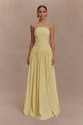 Maureen Cotton Shirring Maxi Dress