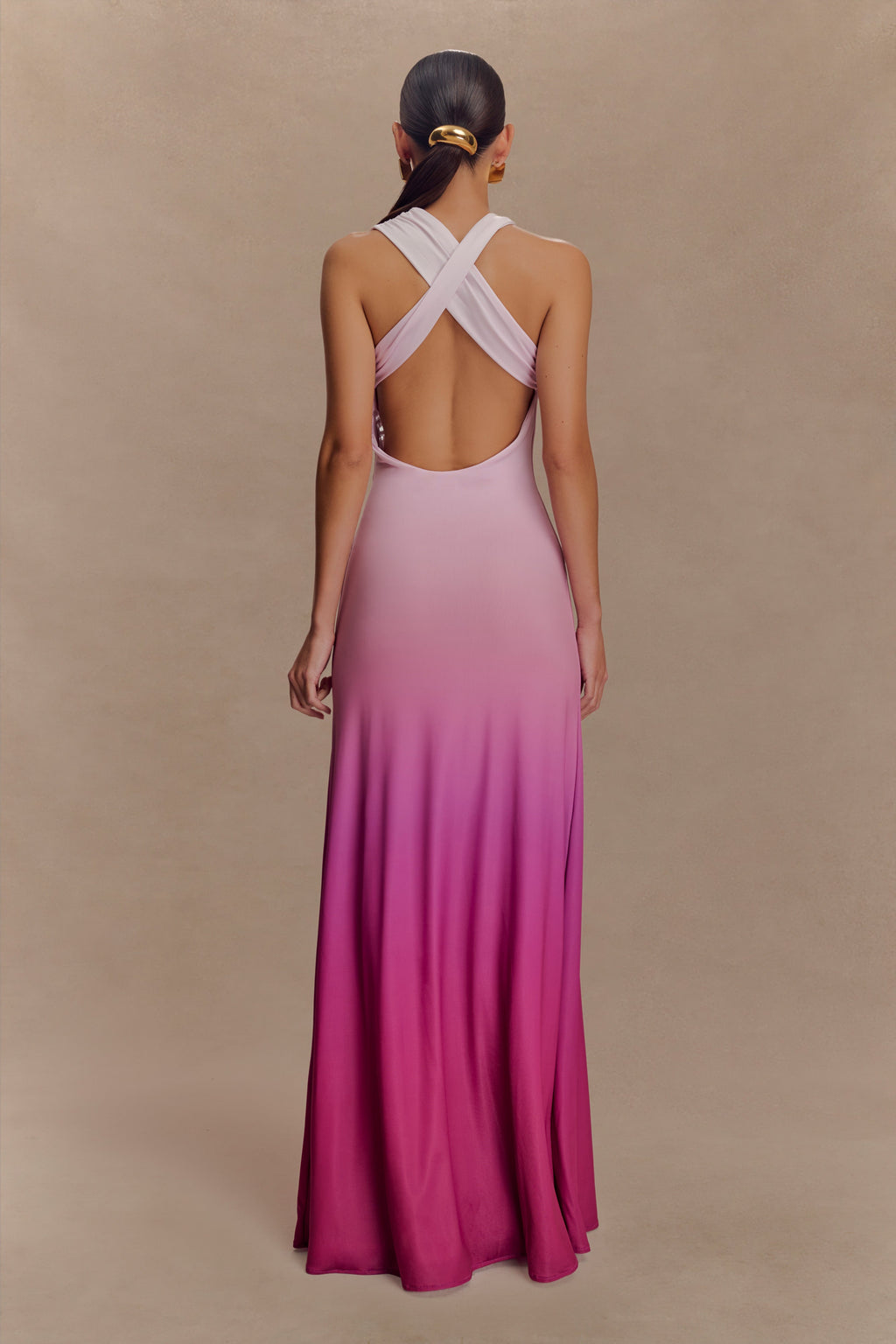 Marlee Asymmetrical Slinky Maxi Dress