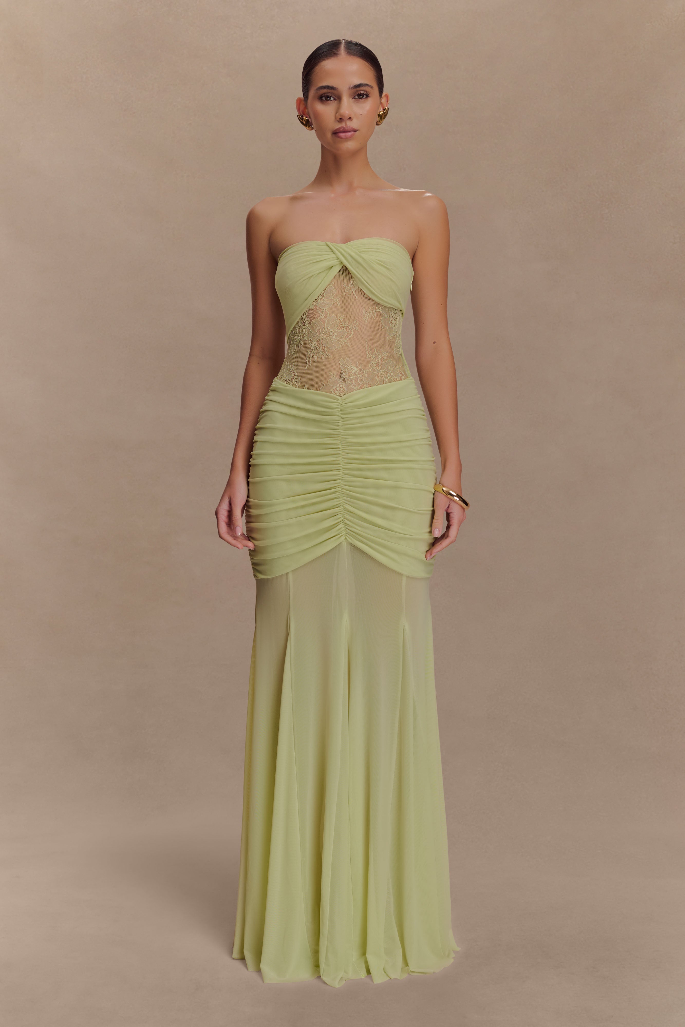 Khadijah Lace And Mesh Maxi Dress