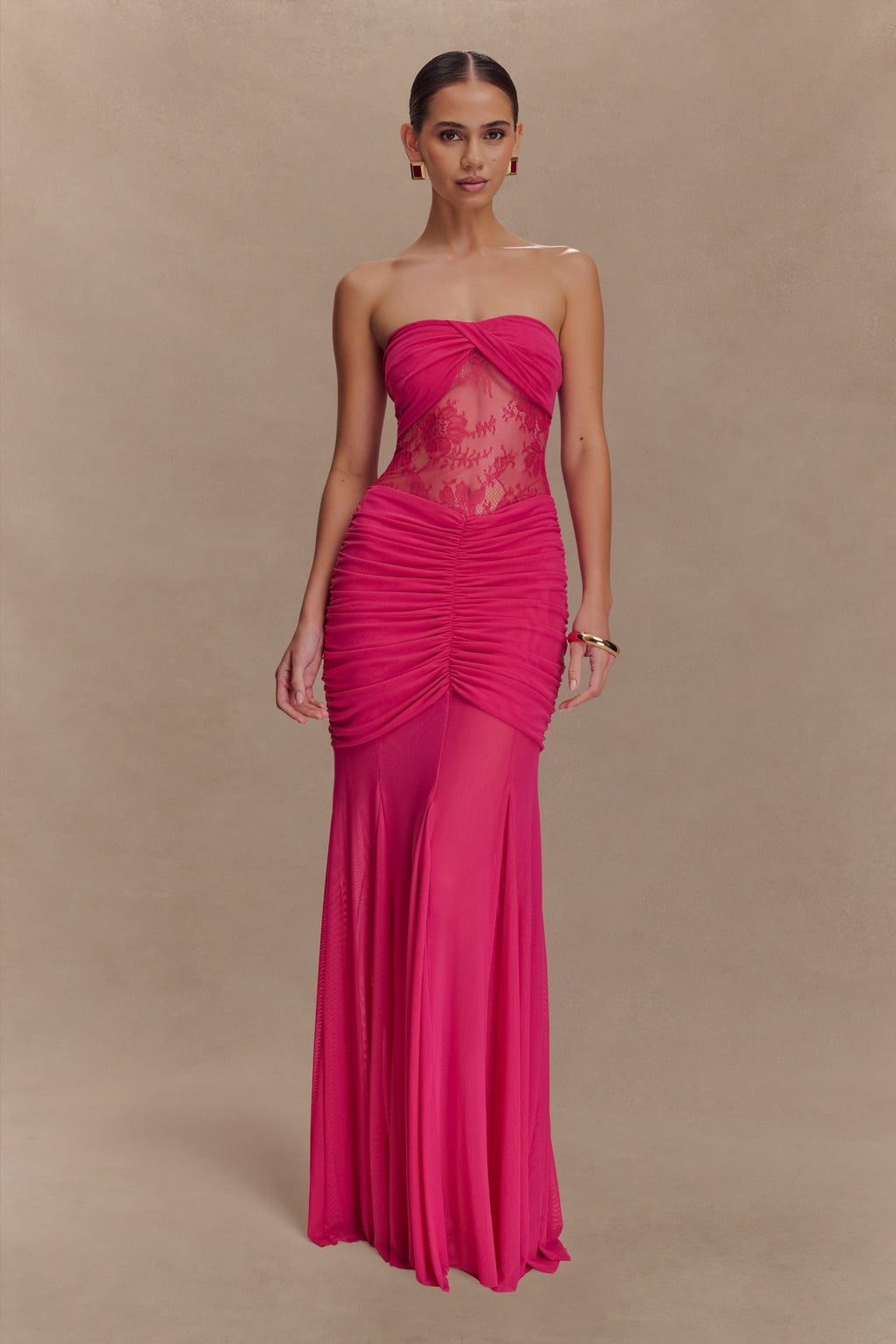 Khadijah Lace And Mesh Maxi Dress