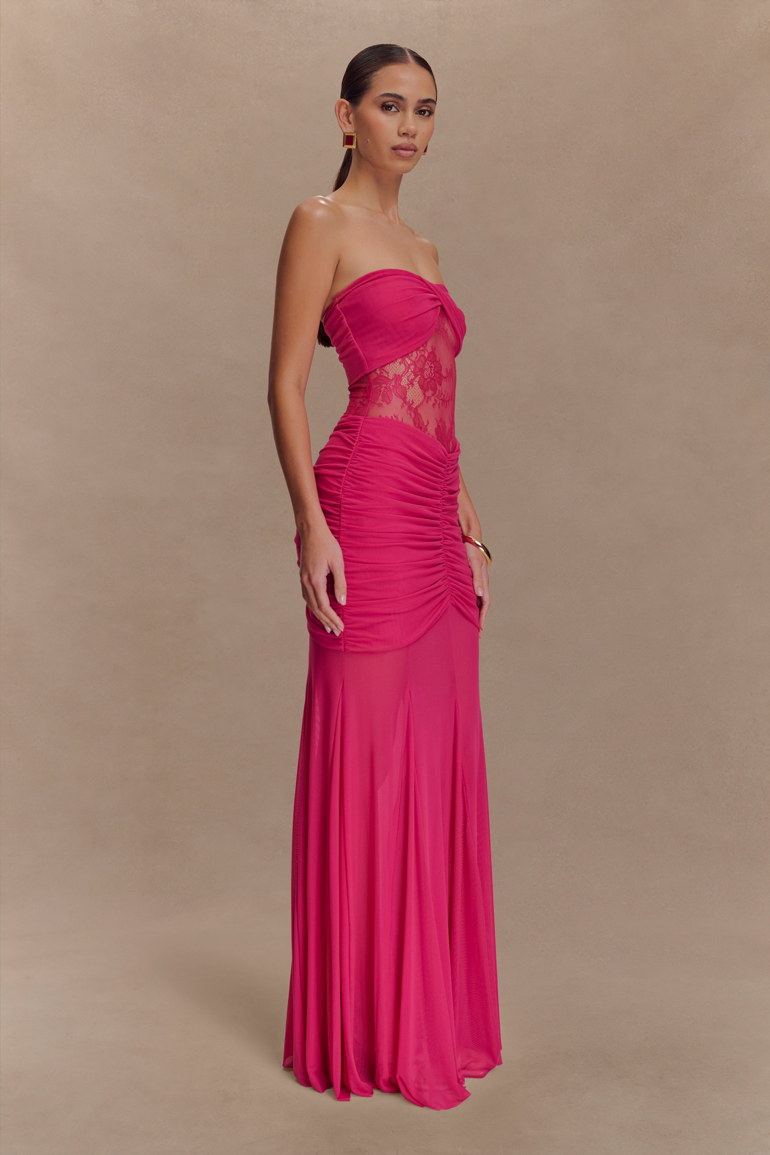 Khadijah Lace And Mesh Maxi Dress