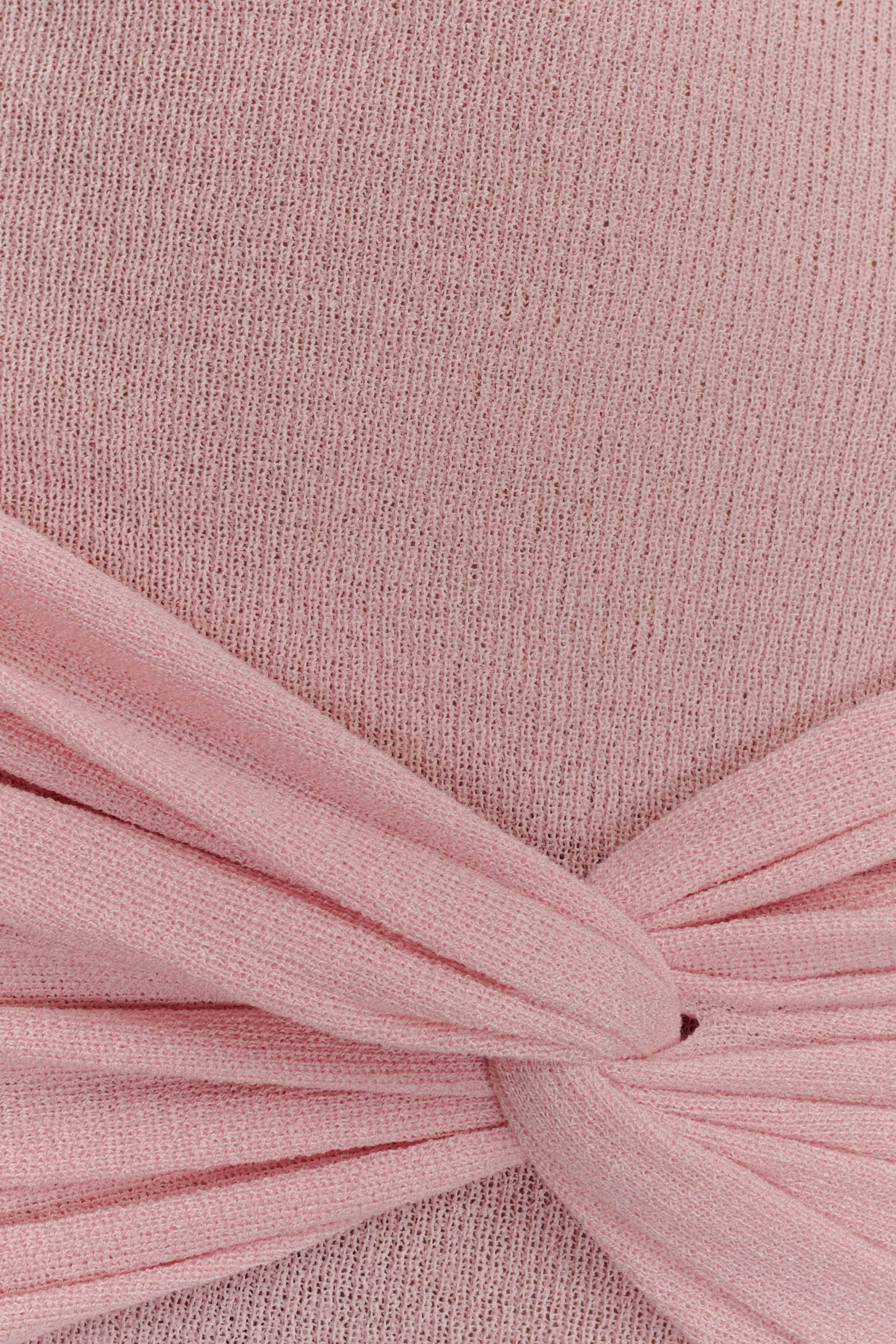 Laurie Twist Knit Mini Dress in Baby Pink – Chic&Drifts