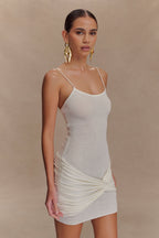 Laurie Twist Knit Mini Dress in Ivory – Chic&Drifts
