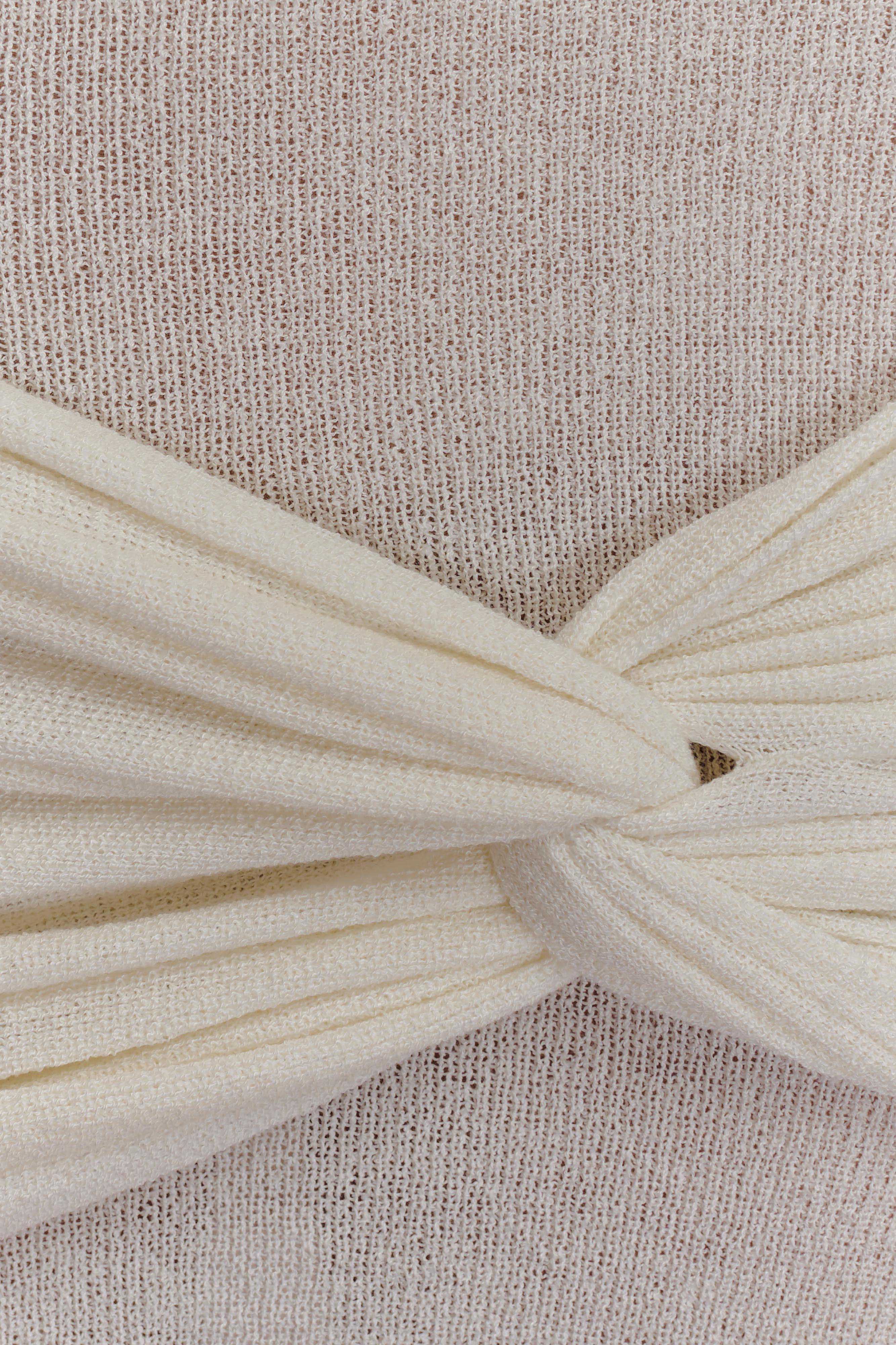 Laurie Twist Knit Mini Dress in Ivory – Chic&Drifts