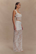 Guinevere Lace And Mesh Top in Ivory – Chic&Drifts