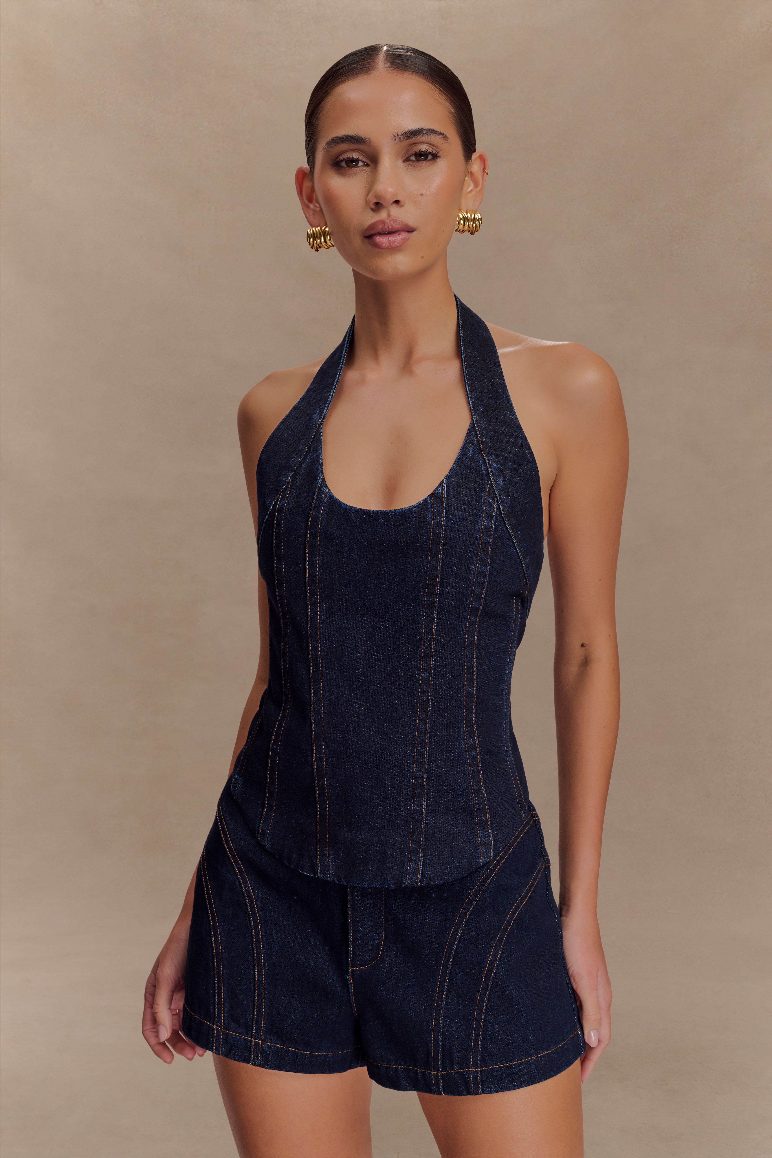 Meadow Denim Shorts - Indigo Blue